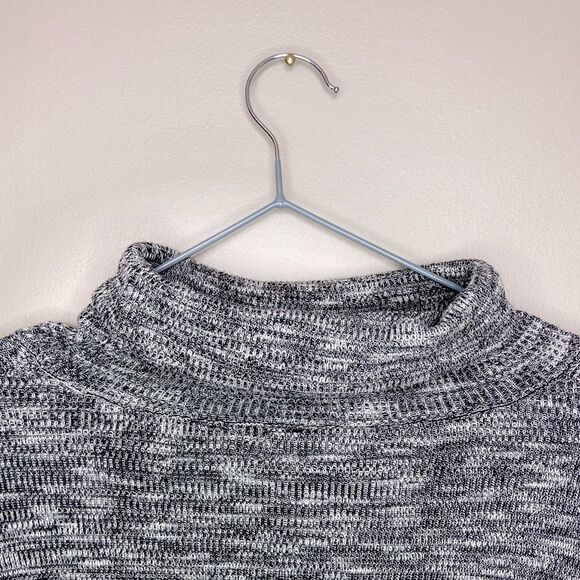 Moth | Anthropologie Marled Grey Knit Wool Blend Turtleneck Sweater Size Small - Picture 4 of 6